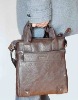 leather men's bag,handsome shoulder Messenger bag ,handbag - coffee