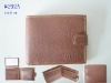 leather men's wallet with coin pocket