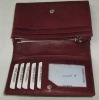 leather men wallet genuine credit card holder & ladies coin purse