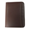 leather portfolio with zipper