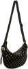 leather shoulder bag with woven detail