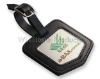 leather  travel tag with metal logo