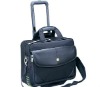 leather trolley laptop bag , laptop trolley trave bags