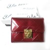 leather wallet with shiny designer purse on sale