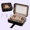 leatherette jewelry box/ vanity box with PVC window
