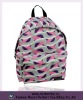 leaves printing 600D polyester school bag