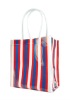 leisure stripe pvc handbag