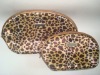 leopard cosmetic bag with mirror