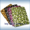 leopard grain back case for i pad 1/soft skin case for i pad 1