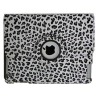 leopard line Magnetic Smart Leather Case Cover with Rotating Stand For iPad 2