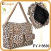 leopard-print diaper shoulder bag