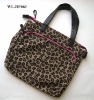 leopard printed canvas tote bag