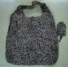 leopards polyester foldable pouch bag