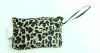 leopards polyester pouch bag