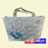 light blue low cost reusable promotional giveaway non-woven bag