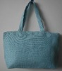 light blue paper straw handle bag