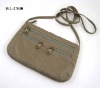 light grey PU clutch