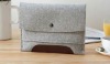 light grey famous wool felt bag