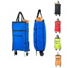 lightness foldable promotional shopping bag with wheels