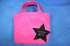 lovely girls shopping felt bag for winter