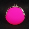 lovely silicone coin purse with metal kisslock