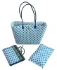 lovely straw beach bag set