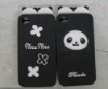 lover's bear shapes silicone case for i phone 4g