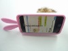 lucky rabbit silicone cover case for iphone 4g