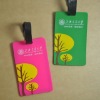 luggage address tag with coloured logo