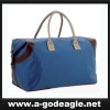 luggage bag with leather piping handle