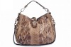 luxurious snake leather handbag