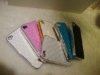 luxury and elegant leather skin case for iphone4