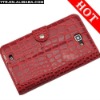 luxury crocodile skin foldable Leather Stand Case cover shell for Galaxy Note i9220 N7000