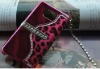 luxury leopard design chrome case for samsung galaxy s bling case with diamond