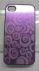 luxury purple aluminum phone skin cell phone skin for iphone 4s