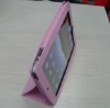 made-in China cute pink floding leather case for IPAD2
