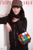 magic cube shaped PU handbag