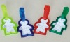 man shape Plastic luggage tag