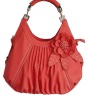 mature lady handbag with flower designer ladies pu handbag for year 2012