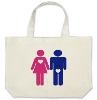 men vs women canvas bag