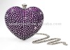 mental crystal women big heart party bag 027