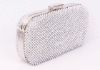 mesh crystal hard clutch evening bag