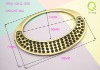 metal decoration diamond oval handbag accessories q-1558