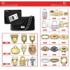 metal fittings for handbag and leather bag ZJ6675