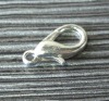 metal lobster clasp for keys in nickel color