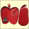metal red fashion business purse for keys and coins