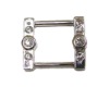 metal square ring with acrylic stones