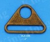metal triangle buckle for bag/zinc alloy triangle buckle