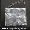 metal wallet with metal chain handle