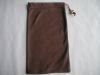 microfiber 3D glasses pouch in dark coffee color